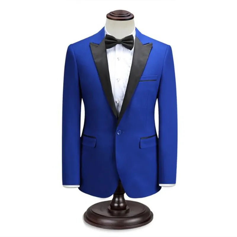 Black and blue men suits jacket custom men's wedding tuxedos jacket one ...