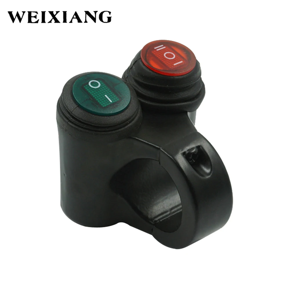 

22mm 24mm Motorcycle Switches Handlebar Dual Control Switch Headlight Hazard Brake Fog Light ON OFF ON Aluminum Alloy