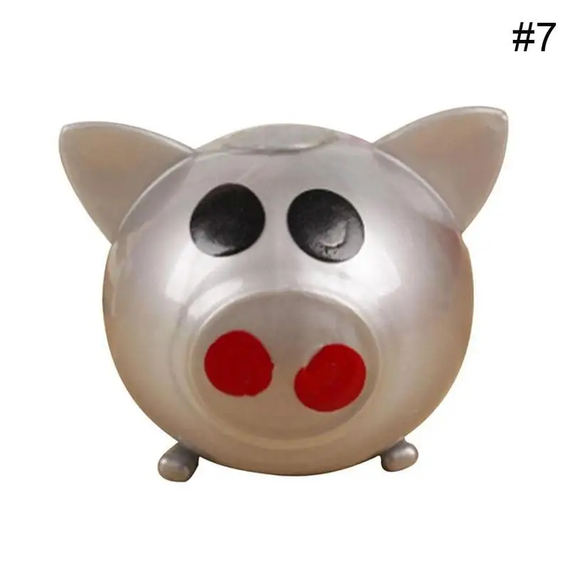 1 шт. антистресс декомпрессионный мяч надувная игрушка разбивает различные стили игрушки "Свинка" выдавливание игрушка вентилирующий шар липкий водный мяч - Цвет: Серый