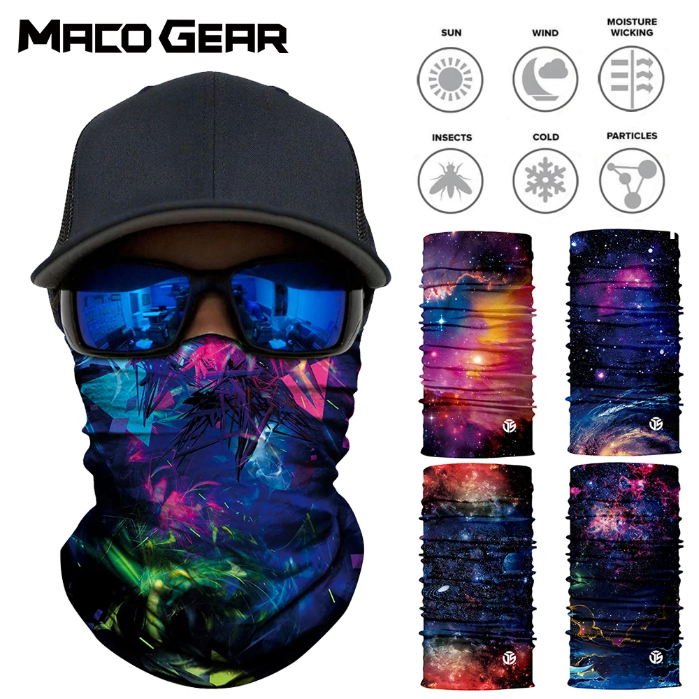 3D Galaxy бесшовные спортивные Волшебные гетры для шеи, защита для лица, для рыбалки, велоспорта, рыбалки, велосипедная бандана, повязка на голову, трубчатый шарф для мужчин и женщин, маска