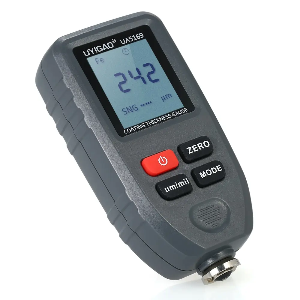 

UYIGAO Handheld Backlight LCD Display Digital Paint Coating Thickness Gauge Car Paint Meter Tester Auto Function Fe/NF