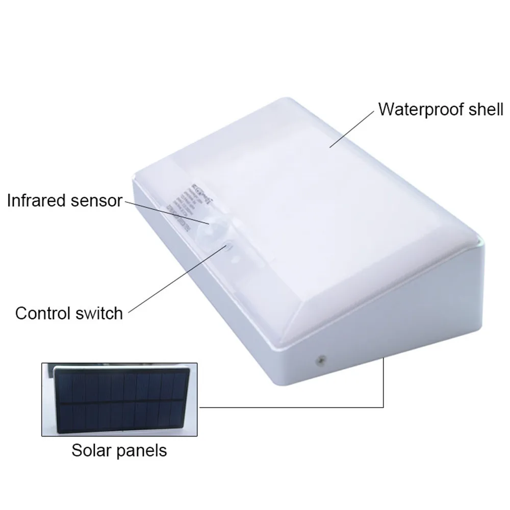 Conduziu a Luz Solar ao ar Livre à Prova Sensor de Movimento de Energia Parede de Luz de Emergência Nova Água Jardim Pir Solar Levou Luz Caminho Decoração 48 d' 8 solar light outdoor waterproof