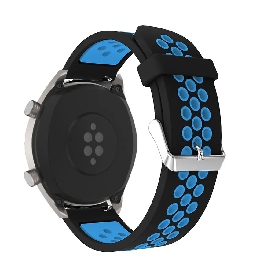Спортивный ремешок для samsung gear s3 Frontier/Classic/Galaxy 46 мм силиконовый сменный Браслет резиновый ремешок для часов браслет для часов - Цвет ремешка: Black blue