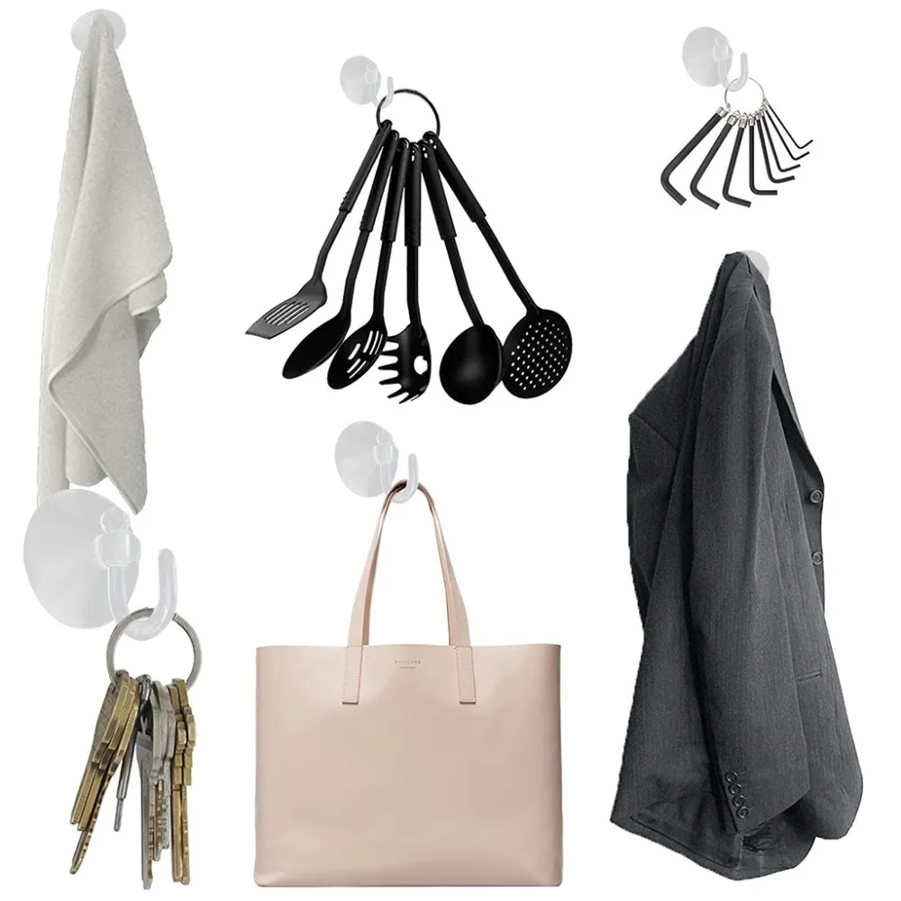 Foldable Bag Purse Hook Handbag Hanger Suction Cup Purse Hook 40 Pieces Holder for Fairy Lights