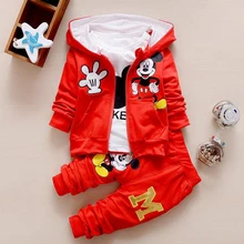 2017 Automne Vêtements Pour Enfants Sets Garçons Filles Vêtements De Noël Mickey Minnie Enfants Vêtements Manteau + t-shirt + Pantalon 3 PCS Vêtements Ensembles