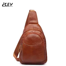 ICEV Новая мода унисекс Грудь Сумки из натуральной кожи корейский коровья кожа мужские сумки через плечо женская сумка Bolsa Feminina