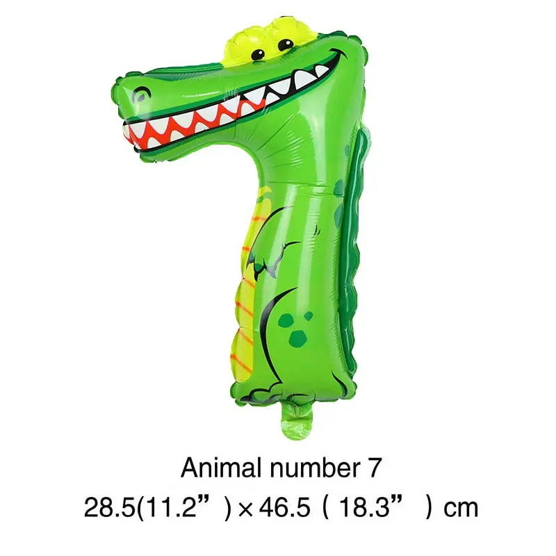 Шт. 1 шт. 16 дюймов животные номер фольга Воздушные шары цифра баллоны с гелием день рождения Свадебный декор воздушные шары события вечерние вечеринок - Цвет: 7
