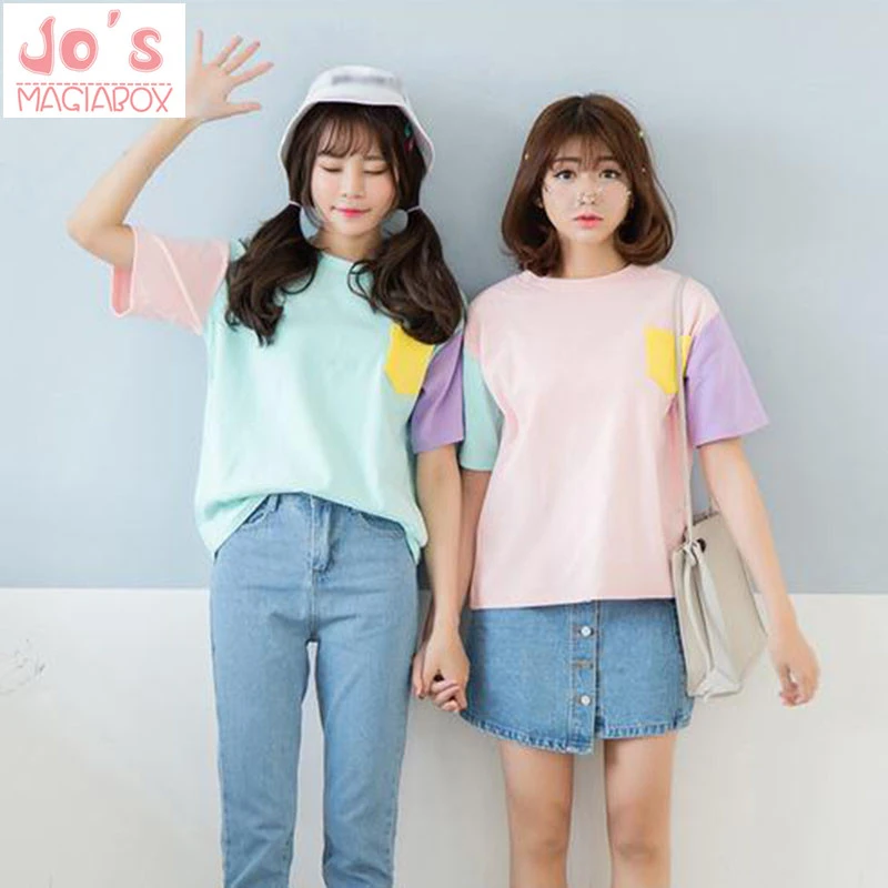 

Summer Style Fashion Harajuku Women T Shirts Kawaii Cotton Short Sleeve tshirts Ladies Cute Tops Tee Top Pink Shirts