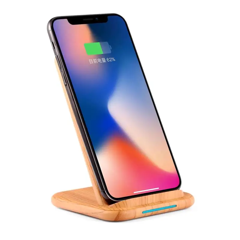 

Wood Qi Fast Wireless Charger Quick Wireless Charging Phone Holder Stand for iPhoneX 8 8Plus Samsung Galaxy S9 S7 S8 edge/Note5