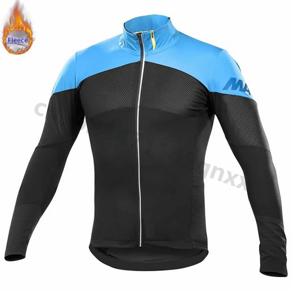 

2019 New Mavic Winter Long sleeve Cycling Jerseys pro team Thermal Fleece Bicycle Jersey triathlon Racing Bike Cycling Clothing