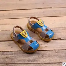 Детская обувь Летние Мальчики Сандалии baotou кожа Детская обувь сухожилия дно мягкое дно детская обувь сандалии