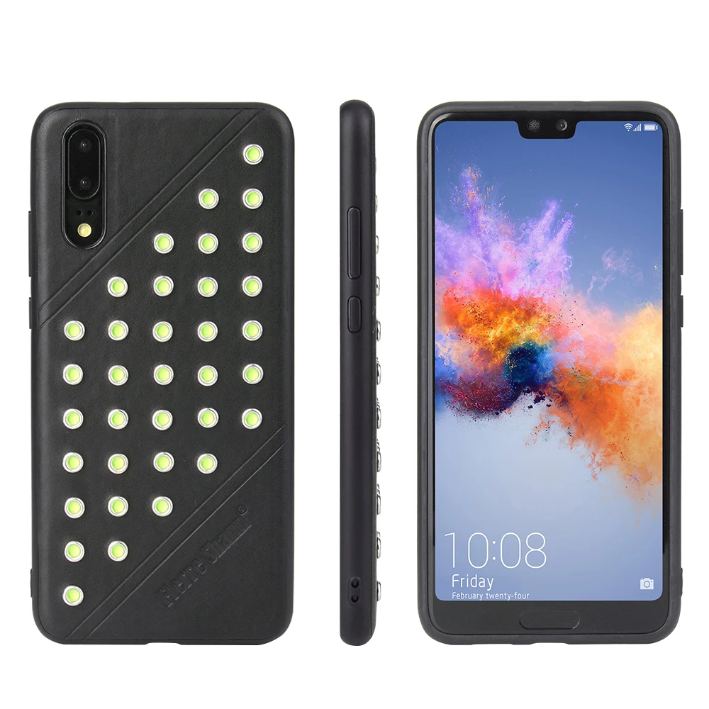 

Fierre Shann Star Leather Phone cases for Huawei P20 Ultra thin soft TPU Frame Leather back cover for Huawei P20 case