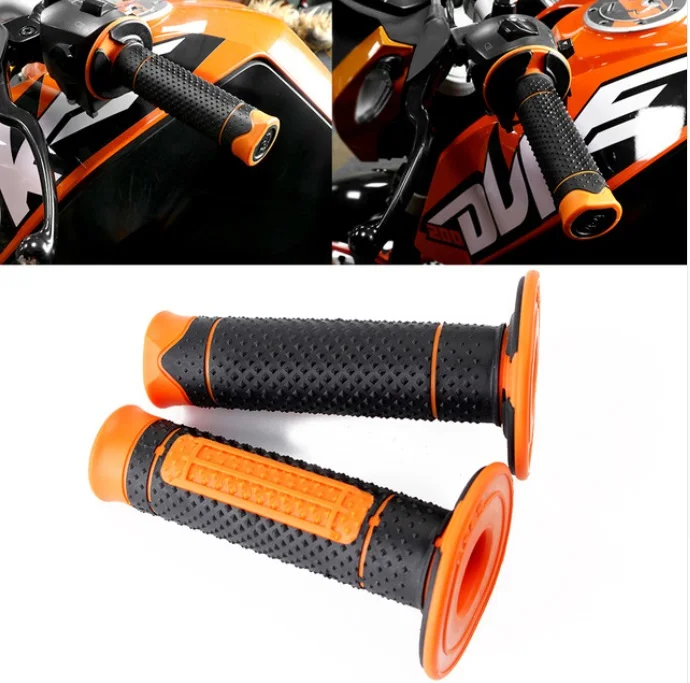 

Left 22mm & Right 24mm Rubber HandleBar Hand Grips For ktm exc duke 350 duke 200 690 for KTM LOGO RC200 390 690 990
