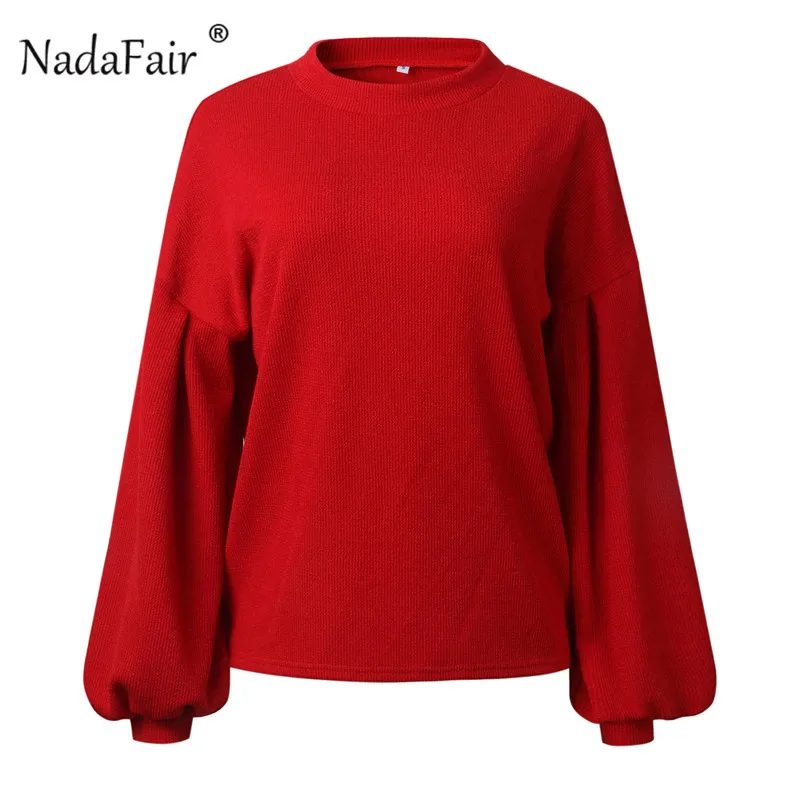 Lantern sleeve Loose sweater women10_