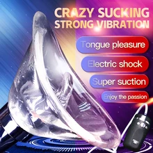 Electric Female Oral Sex Toys Blowjob Suction Tongue Machine Telescopic Masturbator Pussy Sucker Vibrating Vibrator For Woman