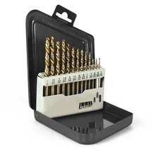 13pcs Left Handed Drill Bit Set M2 HSS with Titanium Nitride Coating Tools for electric digital Drill Bits accessories