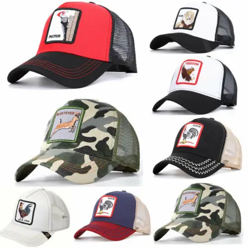 

2019 Unisex Men Women Adjustable Baseball Caps Causal Golf Trucker Cap Sport Snapback Hip-hop Hat Animal Embroidery