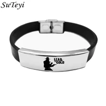 Suteyi горячая Распродажа экшн-игра для приключений красные изображения из фильма «Red Dead Redemption» браслет из нержавеющей стали регулируемые браслеты для мальчика подарок