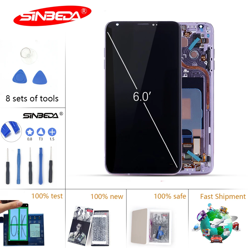 

6.0"Super AMOLED For LG V30 LCD Touch Screen with Frame Digitizer with Frame H932 H933 VS996 US998 For LG V30 Display