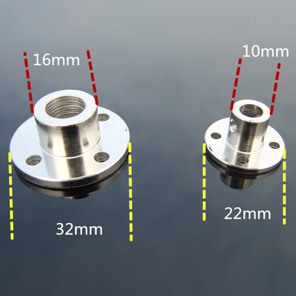 2 Piece 8-16mm Steel Rigid Flange Coupling Shaft with Wrench Set