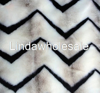 

W-type large wave black striped plush fur,Imitation fox fur fabric,150cm*45cm(half yard)/pcs