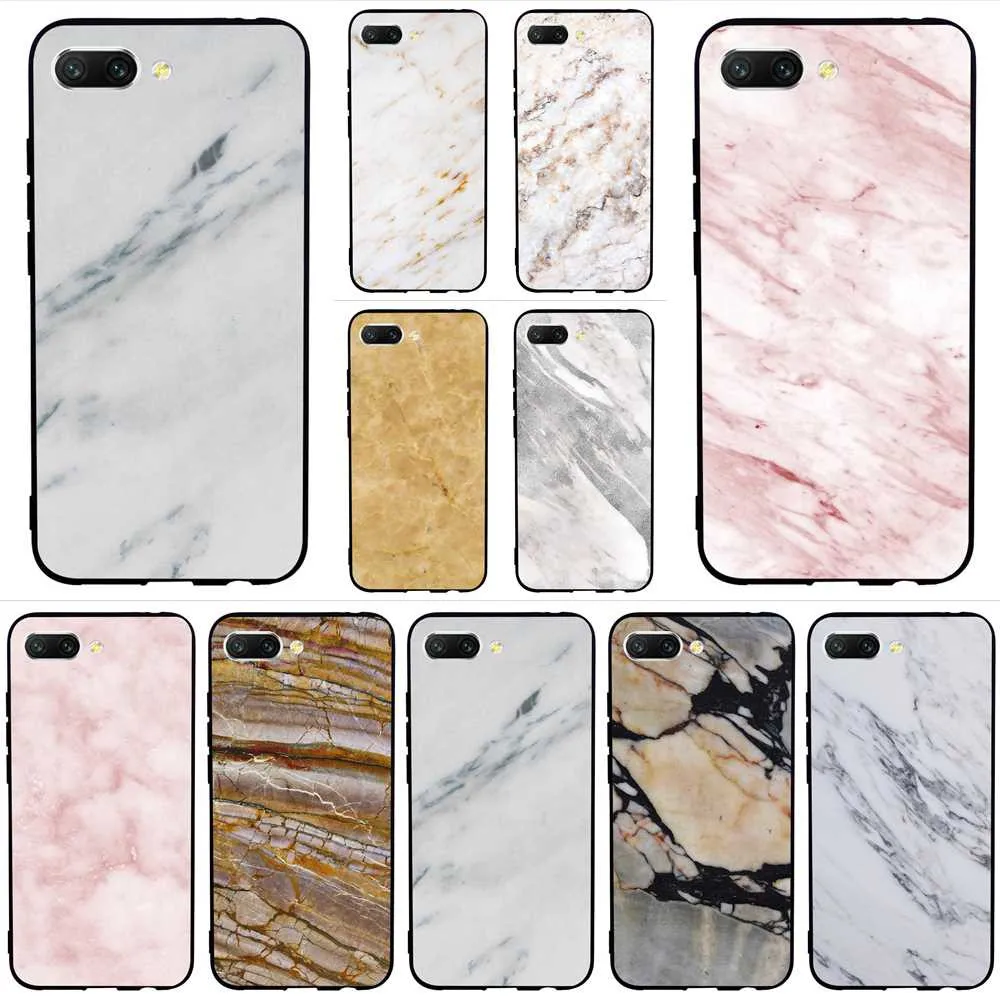 

Slim Pure Marble Phone Cover for Huawei Honor Y6 Case Prime 6A 10 8 9 Lite 7A Pro 7X 7C Nova 3i 3 Skin A7