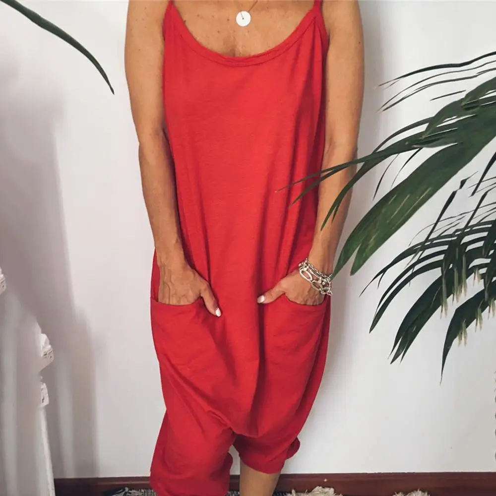 2019 Summer Women Loose Jumpsuit Strap Dungaree Harem Casual Long Playsuit Combinaison Femme Baggy Jumpsuit Rompers Overalls 2019 Summer Women Loose Jumpsuit Strap Dungaree Harem Casual Long Playsuit Combinaison Femme Baggy Jumpsuit Rompers Overalls
