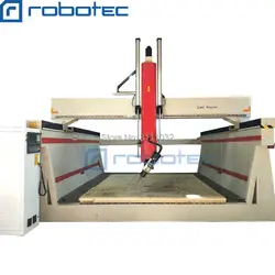 Robotec 4th поворотные оси 3D Скульптура деревянный гравировальный станок, 4 оси ЧПУ для пены eps форм