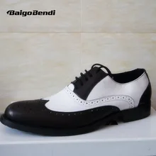 Clearance Sale !! US 8 Men Retro Genuine Leather Black and White Fretwork Pointed Toe Oxfords Wing Tip Brogue Shoes Eur Size 41 Clearance Sale !! US 8 Men Retro Genuine Leather Black and White Fretwork Pointed Toe Oxfords Wing Tip Brogue Shoes Eur Size 41