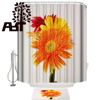 

Art Store Blooming Bathroom Mat With Shower Curtain 2 Piece Bathroom Set Modern Fabric Rings Funny Women Cool Home Cute 12 Hooks
