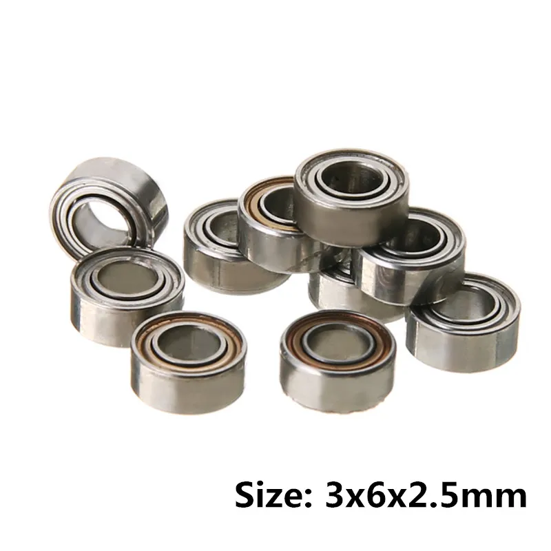 10pcs Mini Bearing steel bearing Rolling Ball Micro Bearings MR63ZZ 3x6x2.5mm VE