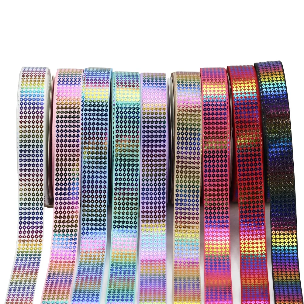

GL-38-17,1-1/2" 38mm 50yds Hot Rainbow Flower print Grosgrain ribbon DIY handmade bow headdress Accessories Gift wrapping