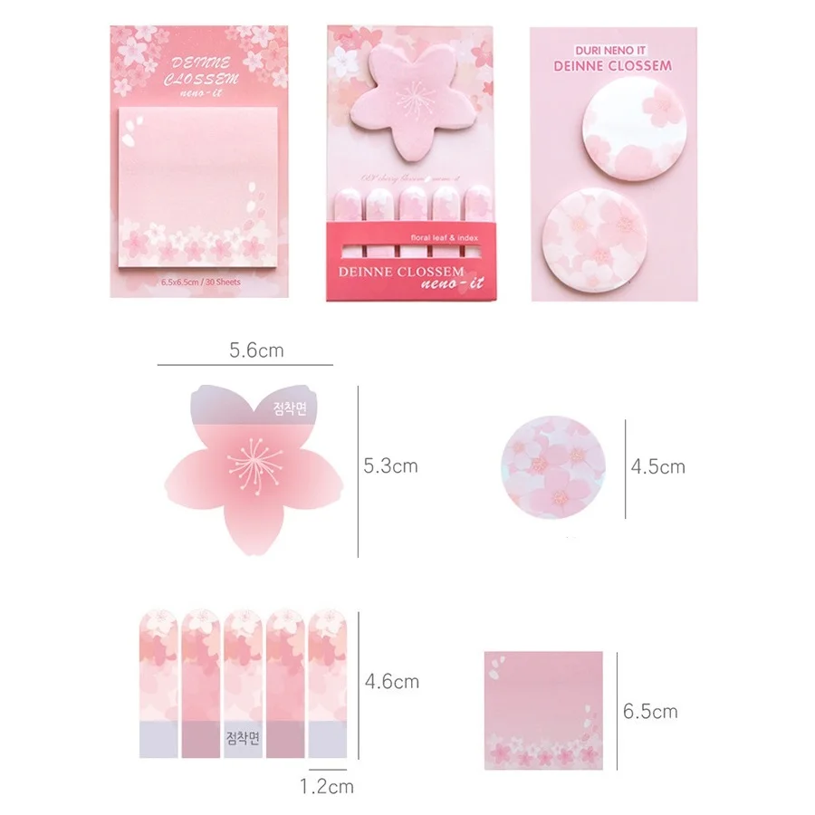 24 шт./лот Sakura memo pad мини цветочные листья и индекс Липкие заметки стикер Дневник