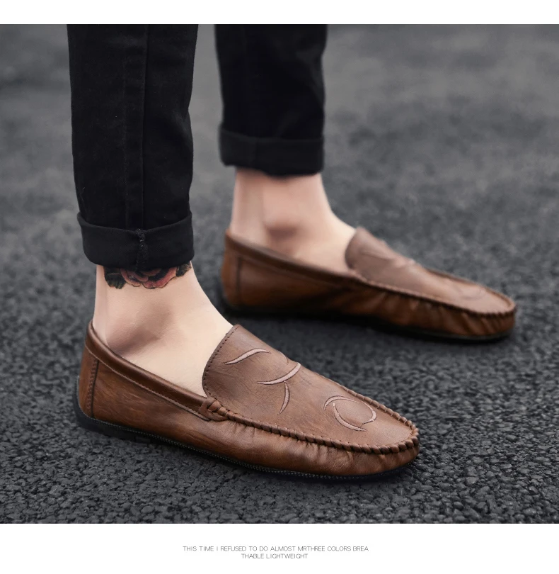 HOMASS/весна-лето 2019, мужские лоферы, мужская обувь, повседневная обувь, кожаная легкая Молодежная обувь, Мужская дышащая модная обувь на