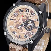 Curren Solider Militaire de L’armée montre Hommes Camouflage Sport Style Sangle Ceinture hommes Montre À Quartz steampunk vintage 8183