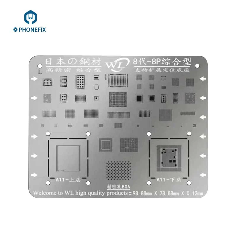 Трафарет для реболлинга WL BGA 6 7 7P 8 8P X XS MAX XR 1112 Pro Max ремонта материнской платы