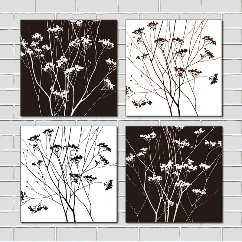 4 piece black white tree modern wall art hd pictures canvas art print wall pictures for living room unframed in painting calligraphy from home garden on 4 piece black white tree modern wall art hd pictures canvas art print wall pictures for living room unframed in painting calligraphy from home garden on
