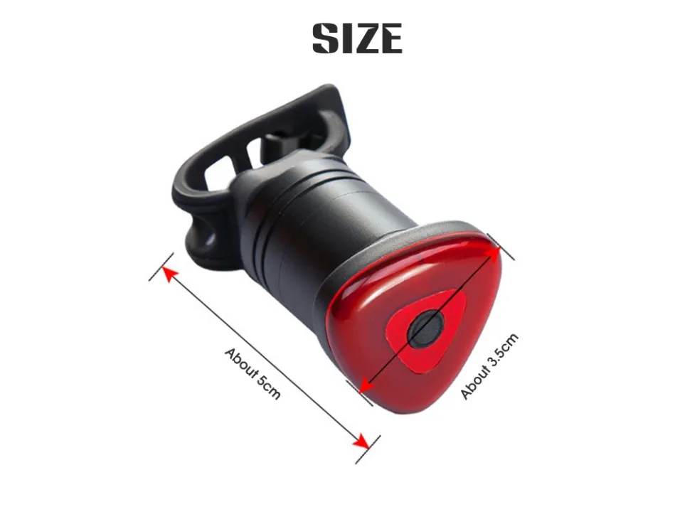 Sale Bicycle Flashlight Bike Rear Light Auto Start/Stop Brake Sensing IPx6 Waterproof LED Charging Cycling Taillight 1