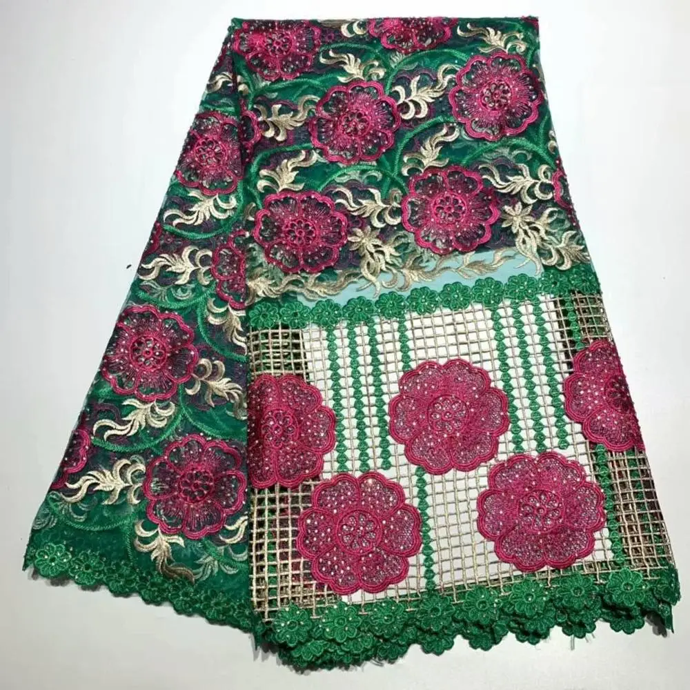 

ZQ!New Purple African Lace Fabric Embroidered Nigerian Guipure for Wedding High Quality 2019 French Tulle Lace Fabric ! P61350