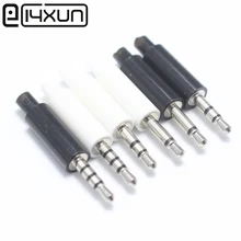 2 pces 2.5mm 2/3/4 pólo mono/fone de ouvido estéreo macho plug conector com cauda 2.5 plugue de áudio fone de ouvido cabo fio conector