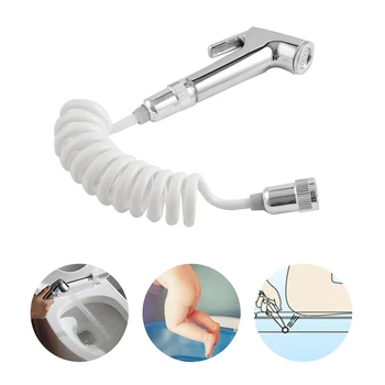 

Shower Head Nozzle with Telephone Shower Hose Spray Gun Bathroom Cleaning Tools Handheld Bidet Toilet Sprayer