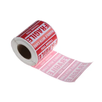 

New 500Pcs/Roll Fragile Shipping Mailing Handle With Care Stickers Warning Sticker 51 mmx 76mm