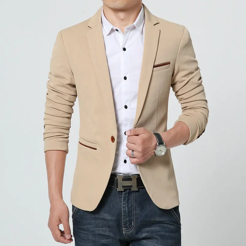 

4 Colors Hight Quality Mens blazers Jacket New Arrivals 2015 3XL 4XL 5XL 6XL Masculino One Button