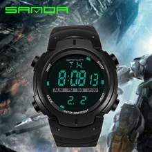 Бренд SANDA мужские спортивные часы модные повседневные наручные часы Многофункциональный светодиодный цифровые военные часы 50 м погружение часы для плаванья