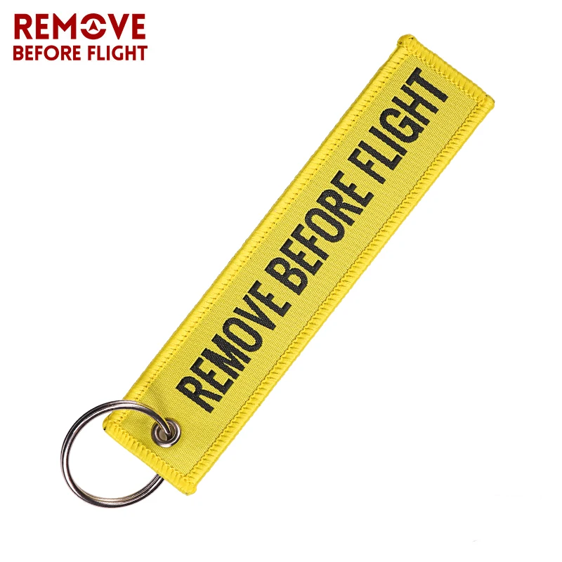 

New Keychain Remove Before Flight Yellow Woven Keychains Aviation Gifts Fashion Jewelry Car Key Chain for Men and Women