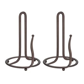 

2Pcs Iron Towel Holder Household Unique Paper Roll Rack Bathroom Stand Countertop Storage Rack for Bedroom Living Room Kitchen