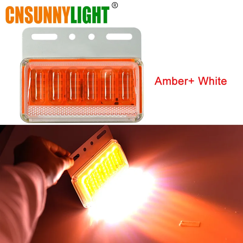 CNSUNNY светильник DC12V Автомобильный светодиодный грузовик Предупреждение сигнальный светильник 5 видов цветов 6D габаритный фонарь прицеп грузовик пикап Противотуманные фары парковка светильник Водонепроницаемый