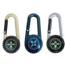 Охота алюминиевый компас термометр Карабин с компасом хорошее карабин черный серебристый шампанское