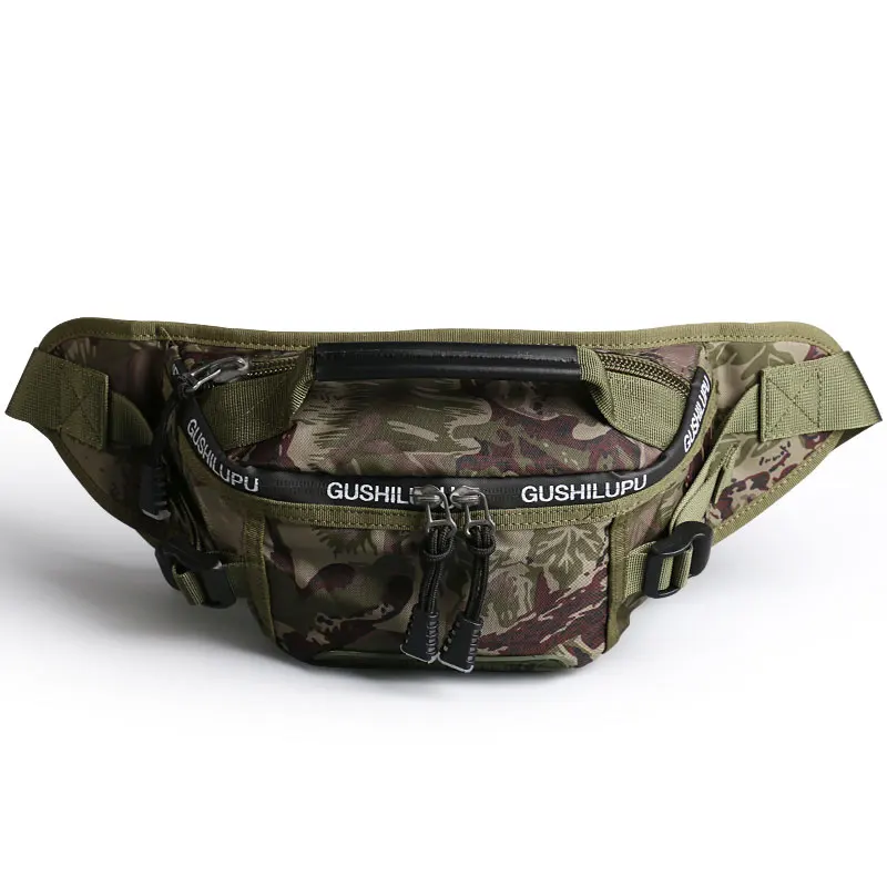 

2019 new waterproof men's Waist Pouch Sport Mobile Phone Men With Camouflage Pouch Bags Running Belt Waist Pack