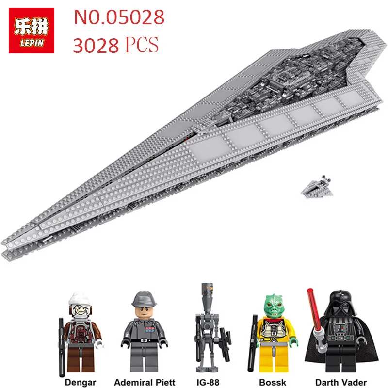 

In stock LEPIN 05027 05028 Star Series plan legoinglys 10030 10221 Destroyer Model Building Blocks Bricks Kids Gifts Toys